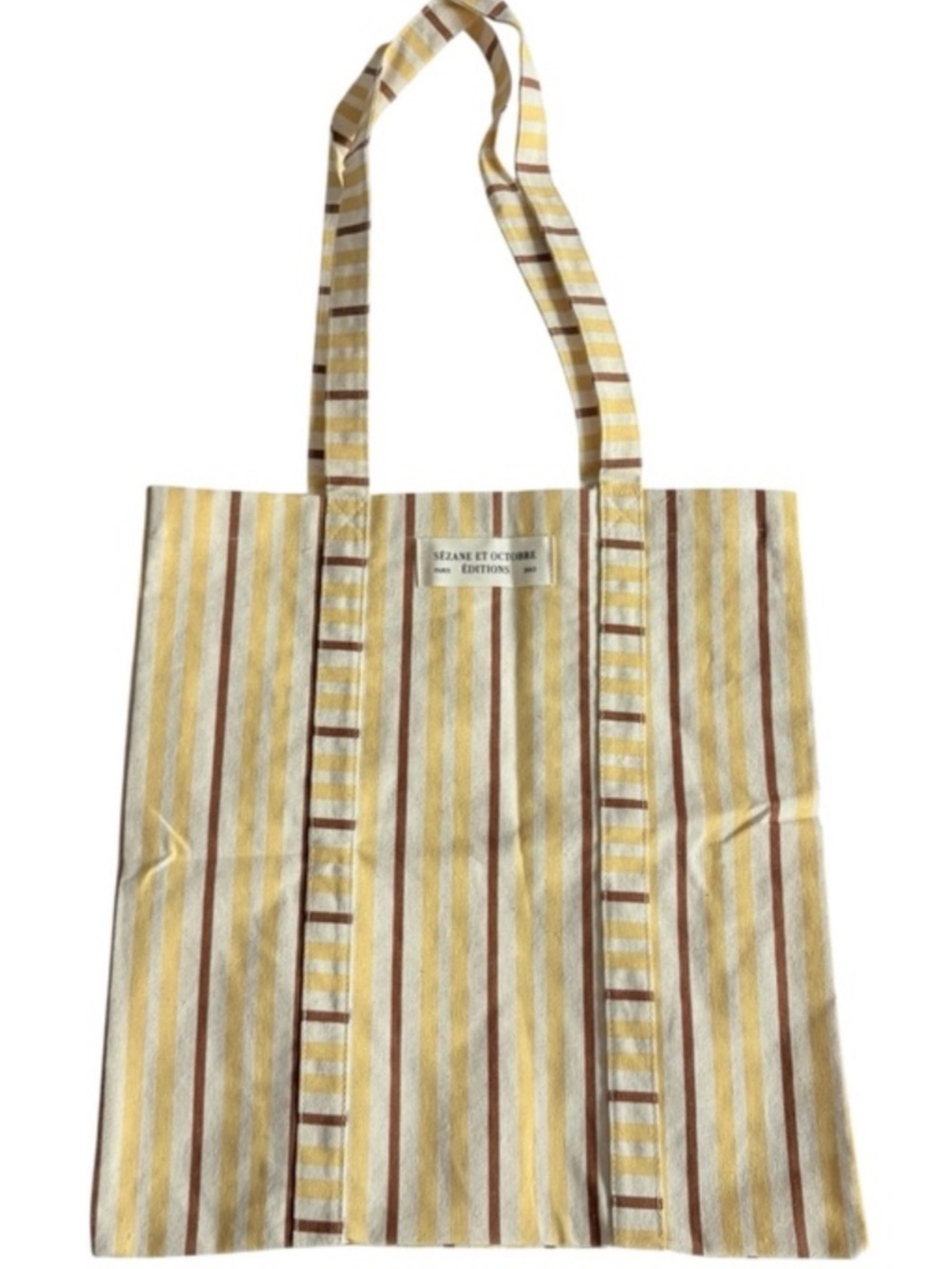 Sézane et Octobre Éditions Striped Tote In Yellow